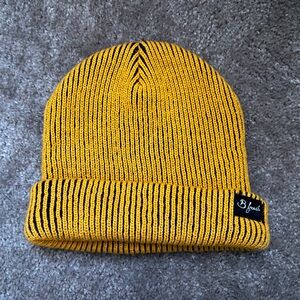 Yellow and Black Knit Beanie
